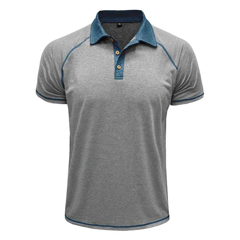Men’s Colour Block Polo Shirt – Short Sleeve Casual Top