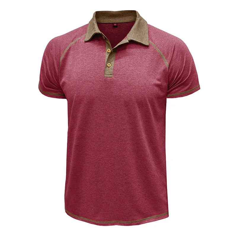 Men’s Colour Block Polo Shirt – Short Sleeve Casual Top